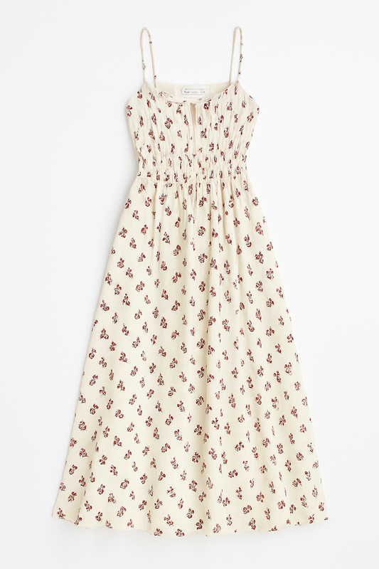 Floral Mazi Dress in Cream