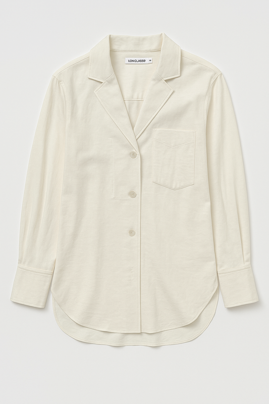 Ivory Relaxed Fit Collared Shirt