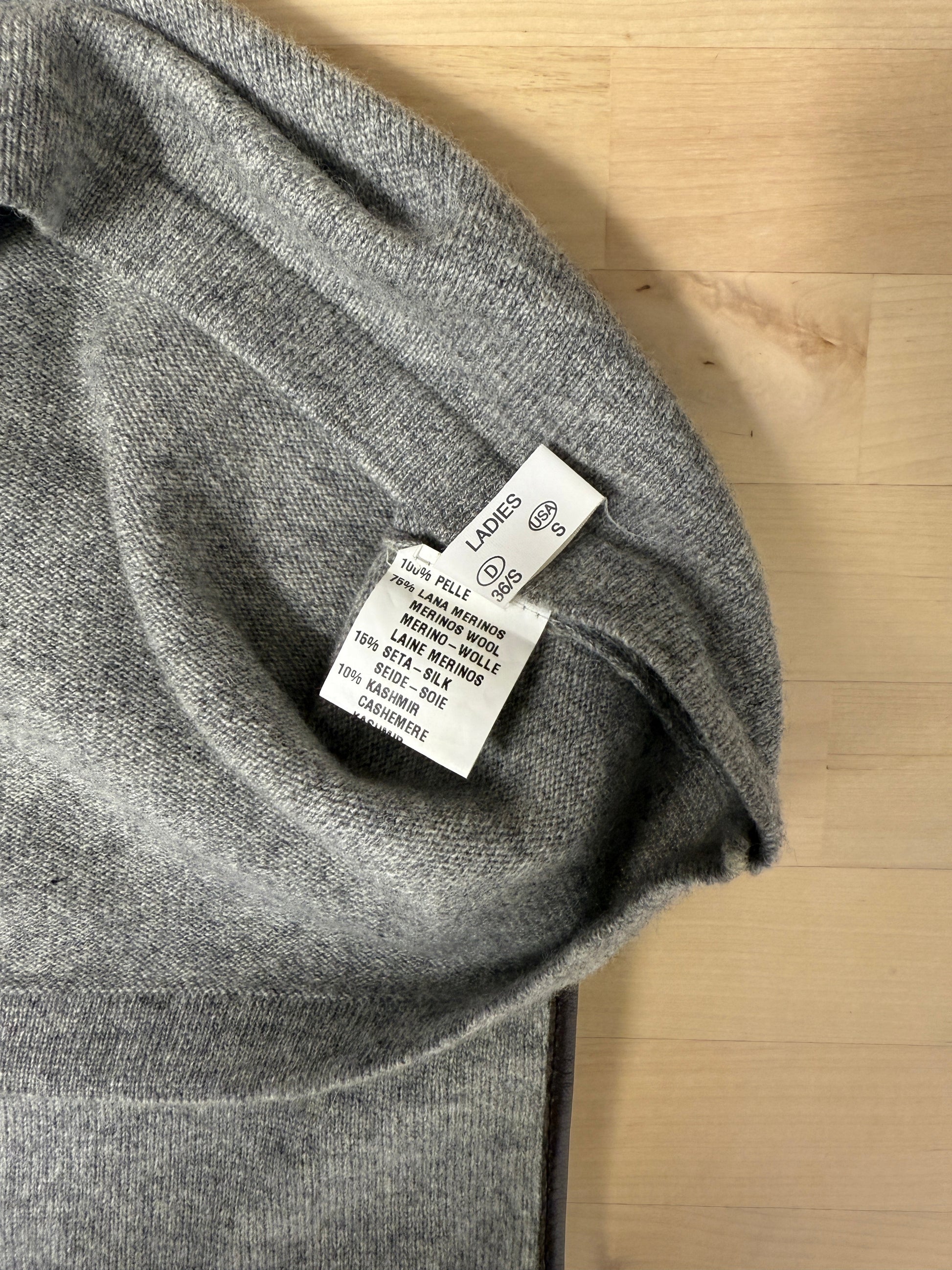 GREENIES Fabiana Filippi Grey Sleeveless Merino Turtleneck Sweater