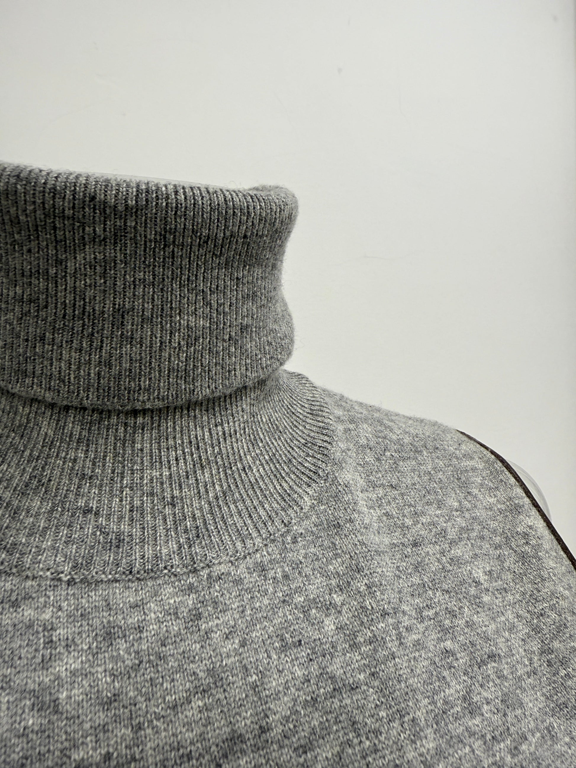 GREENIES Fabiana Filippi Grey Sleeveless Merino Turtleneck Sweater