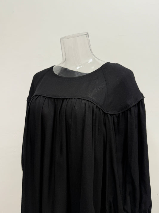 GREENIES See by Chloé Ruffled Black Puff Sleeve Dress