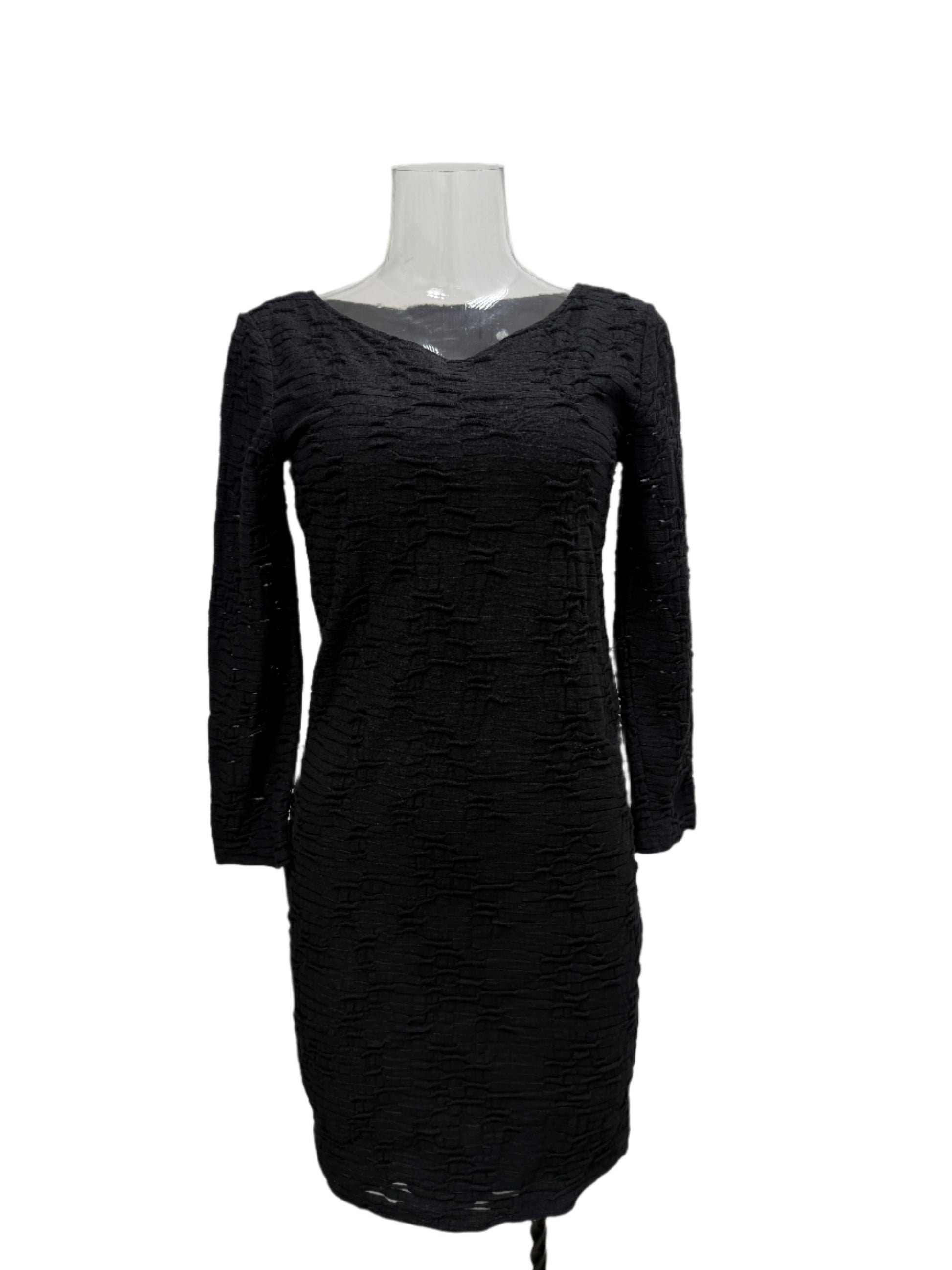 GREENIES Armani Exchange Textured Long Sleeve Fitted One-Piece