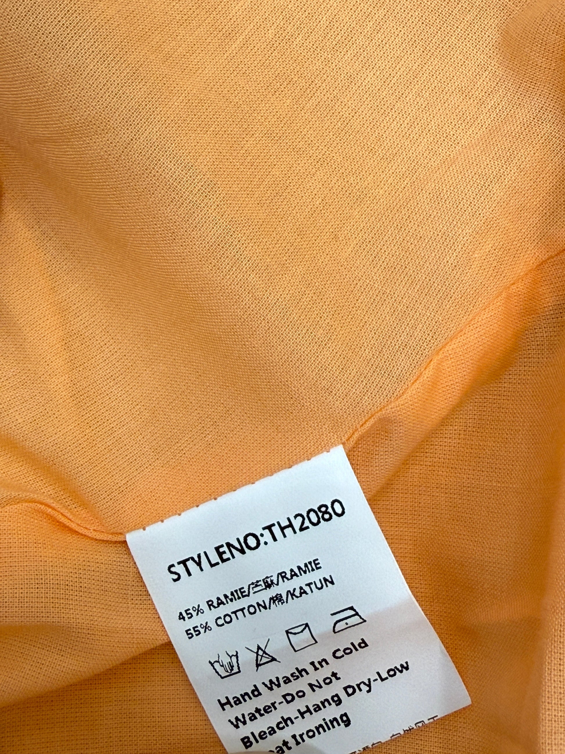GREENIES Love Bonito Orange Pleated Spaghetti Strap One-Piece