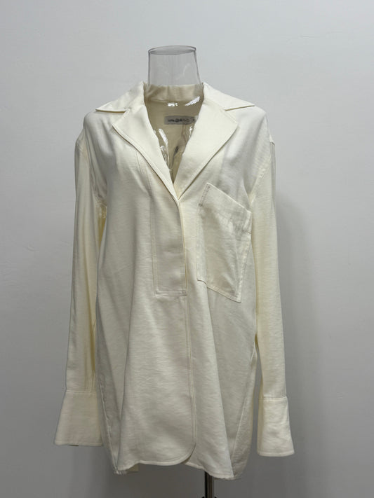 GREENIES LOW CLASSIC Ivory Relaxed Fit Collared Shirt