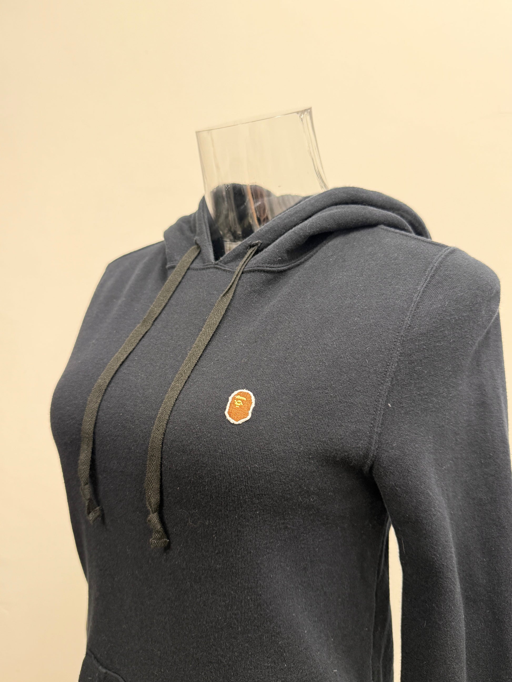 GREENIES A Bathing Ape Black Longline Hoodie Dress