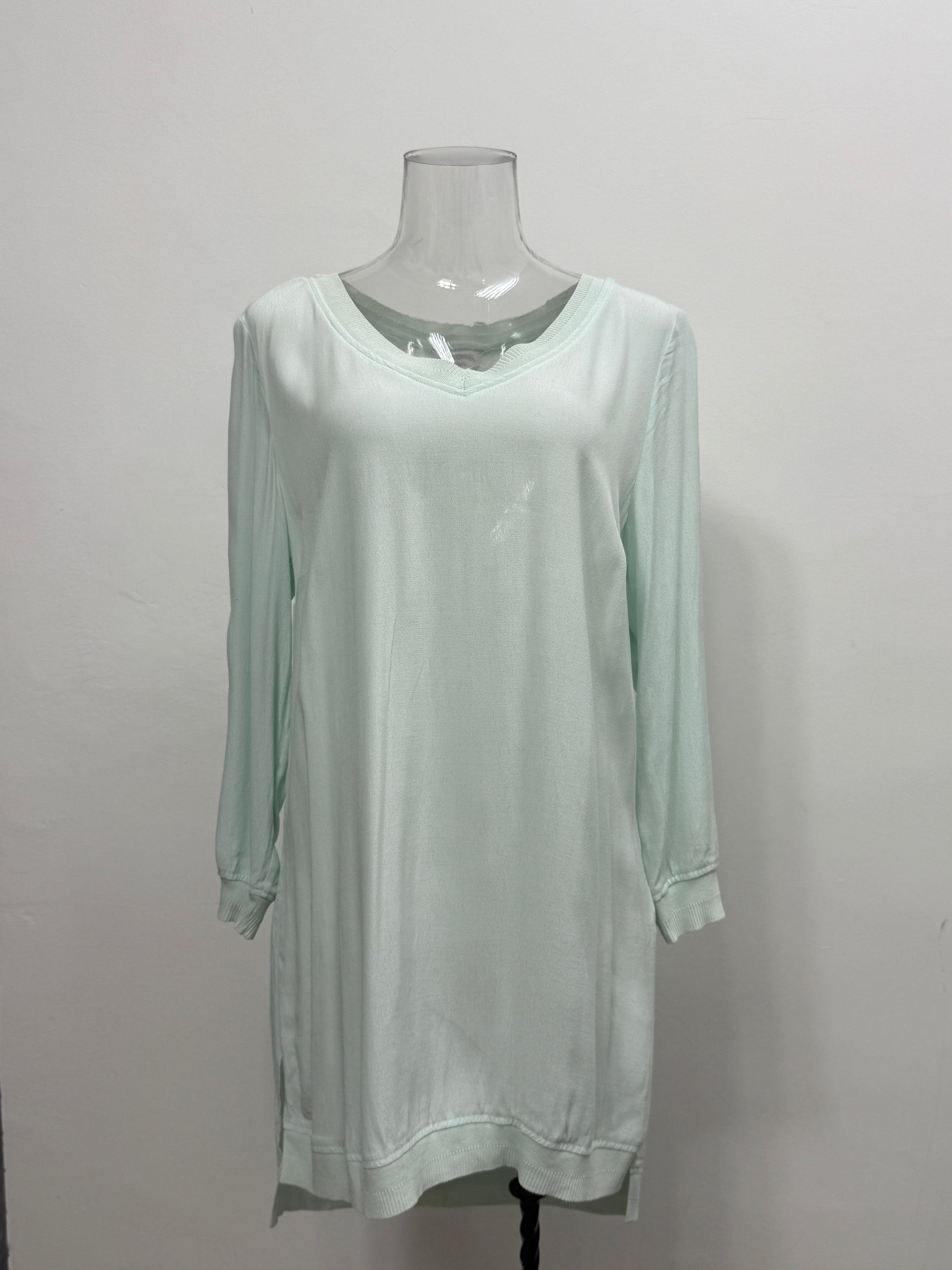 GREENIES Cortefiel Mint Green Lightweight Longline Top